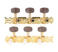 GOOHOCHY Clavijas De Afinación Para Guitarra Clásica, Conjunto De 2 Piezas Engranaje Abierto, Botón De Nácar, Postes De Plástico, Color Dorado, Sintonizadores Precisos Para Guitarra Acústica