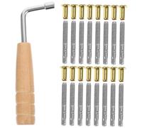 GOOHOCHY Clavos y Pasadores Para Afinación De Lira Kit Con Llave Para Instrumentos De Cuerda Accesorios Duraderos y Pulidos Para Arpa Lira Musical