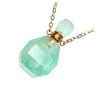 GOOHOCHY Colgante De Botella De Deseo Perfume Aceite Esencial Decorativo Collar Cristalino