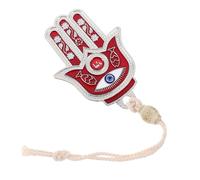GOOHOCHY Colgante De Mano Hamsa Ojo Turco Rojo│Amuleto Decorativo contra Mal De Ojo│Ligero y Compacto│protección para Hogar, Bolso y Llaves│