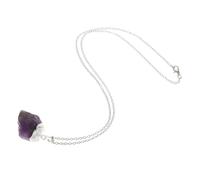 GOOHOCHY Colgante para Collar Amatista Natural Piedra Rugosa Irregular de Equilibrio de Chakras y Energía Positiva en Relaciones Familiares