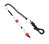 GOOHOCHY Contador de Golpes de Golf Portátil Cadena de Cuentas Rojo y Blanco Herramienta de Puntuación de Golf para Exteriores Plástico Duradero Accesorio Práctico para Golfistas