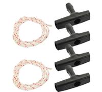 GOOHOCHY Cordón de Tracción para Puerta de Garaje Cuerda de 4 Metros y Manijas Ergonómicas, 2 Juegos para Apertura de Puerta de Ático, Sistema de Liberación de Emergencia, Fácil