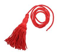 GOOHOCHY Cordón Trenzado Rojo Borlas para Bugle y Trompeta, Cuerda de Poliéster para Agarre Seguro y Elemento de Moda en Presentaciones y Bandas, 1 Par