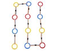 GOOHOCHY Correa Antipérdida 12 Anillos de Colores, Material de Plástico y Nylon, con Hebilla de Liberación Rápida para Parques y Centros Comerciales