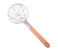 GOOHOCHY Cuchara Coladora De Aceite Para Freír Mango Largo De Acero Inoxidable, Colador De Malla Para Papas Fritas y Alimentos, Diámetro 22 Cm, Herramienta De Cocina Para Uso Diario