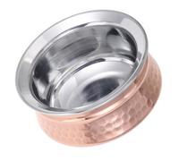 GOOHOCHY Cuenco para Servir Comida India Dorado de Aleación Diseño Martillado, Resistente a Altas Temperaturas y Fácil Limpieza para Comidas Diarias en Casa