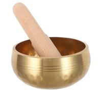 GOOHOCHY Cuenco Tibetano para Meditación con Martillo de Madera Cuenco Sonoro Artesanal para Yoga y Mindfulness Vibración Auténtica para Relajación y Prácticas Meditativas