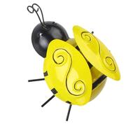 GOOHOCHY Decoración de Pared de Abejas de Hierro para Jardín al Aire Libre, Colgante Metálico 3d Pequeño, Arte Mural Resistente para Exteriores y Decoración del Hogar