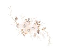 GOOHOCHY Diadema de Novia con Perlas y Cristales Adorno Floral para Boda Accesorios Elegantes para Mujeres Fiestas y Celebraciones