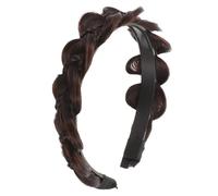 GOOHOCHY Diadema Diseño Natural de Trenza de Espiga con Dientes de Resina Marrón Trenzada Uso Seguro y Prolongado para Mujer Cuidado Diario del Cabello
