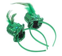 GOOHOCHY Diademas Día de San Patricio 2 Piezas Sombrero de Trébol Verde de Lentejuelas, Accesorios Festivos Cabello, Ligeras y Cómodas, Ideales para Fiestas y Celebraciones Irlandesas
