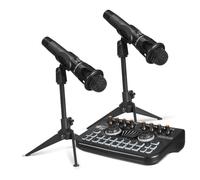 GOOHOCHY Equipo para Podcast Profesional con Mezclador de Audio y Micrófonos Duales Tarjeta de Sonido para Streaming y Grabación Estudio Kit Versátil para Creadores de Contenido