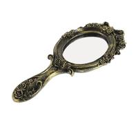 GOOHOCHY Espejo de Mano Vintage Compacto para Mujeres Espejo de Maquillaje Portátil con Mango Decorativo y Diseño Detallado para Fotografía