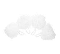 GOOHOCHY Esponja de Baño Grande 4 Piezas Blanca, Bola de Flores de Baño Ultra Suave y Esponjosa, Exfoliante Corporal Natural para Ducha y Cuidado Personal