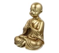 GOOHOCHY Estatua de Buda Maitreya de Resina Vintage Decoración Pequeña de Escritorio Adorno de Interior para del Diseño Retro