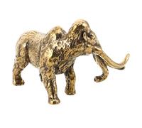 GOOHOCHY Estatua Elefante Vintage de Latón Escultura Miniatura con Diseño Antiguo Adorno Decorativo para Oficina Sala de Té y Escritorio Figura Animal Artesanal