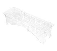 GOOHOCHY Estuche de Almacenamiento Práctico para Cortadora Eléctrica de Pelo 8 Ranuras de PS Blanco, Caja de Peine Conveniente para Accesorios de Peluquería en Casa o Salón Color
