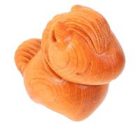 GOOHOCHY Figura de Caballo Gordo de Madera Tallada 48X45 CM Estatua Miniatura del Zodiaco Chino Decoración de Escritorio para Hogar y Oficina