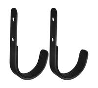 GOOHOCHY Ganchos de Almacenamiento para Jardín y Garaje, Set de 2 Ganchos Metálicos Resistentes para Colgar Herramientas Eléctricas, Escaleras y Bicicletas en Panel Lateral