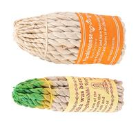 GOOHOCHY Incienso de Cuerda Artesanal 2 Piezas (Grande y Pequeño) Natural para Aromaterapia y Meditación, Ingredientes Orgánicos para Uso en Interiores y Yoga