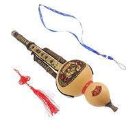 GOOHOCHY Instrumento de Viento Hulusi de Estilo Étnico Flauta de Bambú Natural para Principiantes y Estudiantes, Set Práctico y Profesional para Desarrollar el Sentido Musical