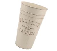 GOOHOCHY Jarrón de Hierro Forjado Vintage sin Asas 25 Cm Alto Cubo Metálico para Flores Decoración Rústica de Mesa Jardín Macetero Elegante para Comedor Sala y Eventos