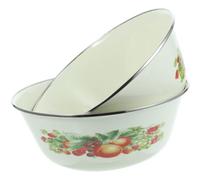 GOOHOCHY Juego de 2 Cuencos Esmaltados de Estilo Chino Vintage para Cocina y Comedor, Cuencos Retro de Esmalte para Servir Frutas y Sopas en Hotel Varios estilos
