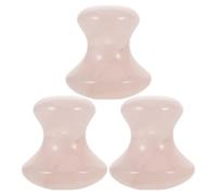 GOOHOCHY Juego de 3 Piedras Gua Sha Facial en Forma de Hongo de Cristal Rosa Masajeador Facial para Masaje y Alivio Muscular Herramienta Portátil para Cuidado Piel en Casa y Viajes