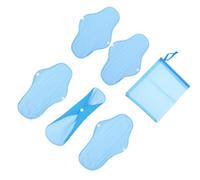 GOOHOCHY Juego de 6 Compresas Menstruales Lavables de Forro Polar Pul, Súper Absorbentes, Reutilizables para Postparto y Lactancia, Accesorios Femeninos para Uso Diario y Viajes