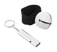 GOOHOCHY Juego de Campanas de Oso Pequeñas y Silbato de Supervivencia de Emergencia con Cordón, Equipo Compacto para Senderismo, Camping, Ciclismo y Seguridad al Aire Libre