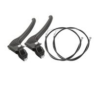 GOOHOCHY Juego de manetas de freno para silla de ruedas manual con cable de freno resistente al desgaste y respuesta rápida, 1 set negro para personas mayores, uso en casa y exteriores
