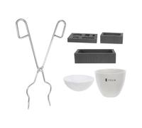 GOOHOCHY Kit de Fundición de Metales con Crisol de Grafito y Pinzas Resistentes al Calor, para Talleres Profesionales y Moldes de Fundición
