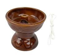 GOOHOCHY Lámpara de Aceite Vintage Pequeña de Cerámica con Mecha Farol de Queroseno para Uso Interior en Sala y Decoración de Templos Luz Resistente al Viento para Emergencia y Altar