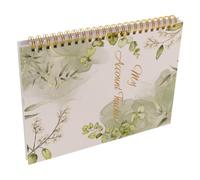 GOOHOCHY Libros de contabilidad y libro de registro bancario para pequeñas y uso personal, cuaderno de papel verde, diseño clásico para control organizado de registros financieros