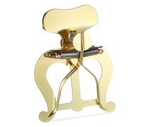 GOOHOCHY Lira Metálica Para Trombón Color Dorado, Clip Soporte Para Partituras Plegable Para Banda De Marcha, Accesorio Ligero y Portátil Para Instrumentos Musicales