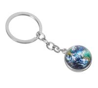 GOOHOCHY Llavero de Globo Terráqueo, Colgante Decorativo y Acero Inoxidable, Resistente para Mochila o Bolso Infantil