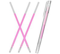 GOOHOCHY Marcador para Cejas con Punta de 1mm, Lápiz de Bordado para Tatuajes, Herramienta de Mapeo de Posición, Color Rosa, Incluye 1 Lápiz y 3 Recambios, Uso Profesional para