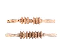 GOOHOCHY Masajeador Manual De Abdomen De Madera 9 Rodillos, Set De 2 Piezas, Rodillo Muscular Suave, Dispositivo De Maderoterapia Para Mejorar Circulación y Aliviar Tensión, Uso Doméstico y Bienestar