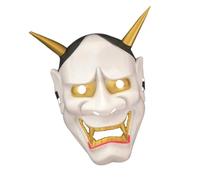 GOOHOCHY Máscara de Halloween Japonesa Disfraz Cosplay de Mitología Japonesa para Fiestas Accesorio de Color Blanco