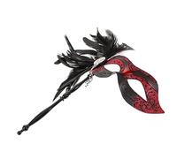 GOOHOCHY Máscara Media Cara para Fiesta de Halloween con Diseño de y Flecos Accesorio Festivo Portátil y Reutilizable para Disfraces y