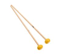 GOOHOCHY Mazos de Percusión para Glockenspiel, Baquetas de Goma Mango de Madera Maciza, Accesorio para Instrumentos de Percusión, Color Amarillo, Aptos para Xilófono y Metalófono