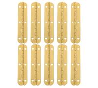 GOOHOCHY Mini Bisagras para Joyeros y Cajas de Madera Pequeñas, Bisagras Plegables de Estaño Dorado, 10 Unidades para Proyectos de Bricolaje