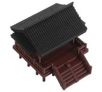 GOOHOCHY Miniature Chinese Pavilion Figurine Double Layer Ancient Architecture Realistic Fish Tank Decor For Aquarium and Desktop Traditional Garden Ornament