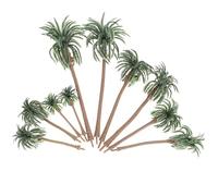 GOOHOCHY Modelo de Palmera DIY 10 Piezas Verde Realista de Plástico Decoración de Paisaje Tropical para Maquetas para Adecuado para Cocina y Escritorio