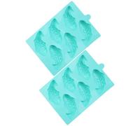 GOOHOCHY Molde de Silicona Paquete de 2 Unidades Fácil de Usar y Limpiar Forma de Carpa Azul Color Aleatorio para Tartas Adecuado para Hacer Pasteles y Fudge para Cocina