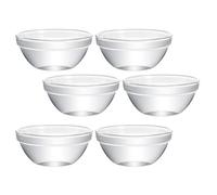 GOOHOCHY Molde para Gelatina y Pudín 6 Piezas, Cuencos de Vidrio Transparentes 9 Cm, Recipientes Versátiles para Postres y Servir Alimentos en Casa, Tazones Multiuso para Cocina y Comedor