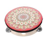 GOOHOCHY Pandereta De Madera Hilera De Sonajas Percusión Manual Para Danza Bohemia Para Actuaciones y Colaboraciones Musicales