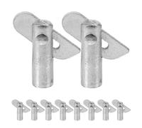 GOOHOCHY Pasadores de Bloqueo para Andamios Galvanizados 12mm X 45mm, Juego de 10 Piezas de Hierro Resistentes, Accesorios para Exteriores, Pasadores Fijos de Acoplamiento para Uso Diario