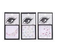 GOOHOCHY Pegatinas de Resina Gemas Faciales Autoadhesivas en Diferentes Formas, 3 Sets para Uñas y Cuerpo en Fiestas de Halloween y de
